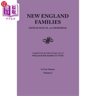 Genealogical 宗谱与纪念 家庭 England Families. Four Memorial. and 新英格兰 海外直订New 1913 Volumes. Edition.