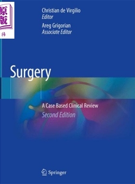 现货 外科  第2版  Surgery A Case Based Clinical Review 英文原版 Christian de Virgilio Areg Grigorian【中商原版】