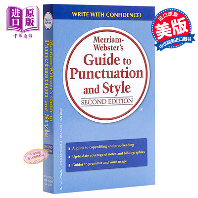 现货 【中商原版】英文原版Guide to Punctuation and Style 韦氏英语指南 标点符号和风格指南  写作指南