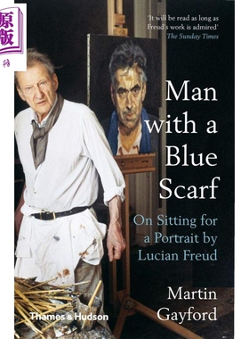 Man With A Blue Scarf 进口艺术 戴蓝领巾的男人：坐着看卢西安弗洛伊德的肖像画【中商原版】