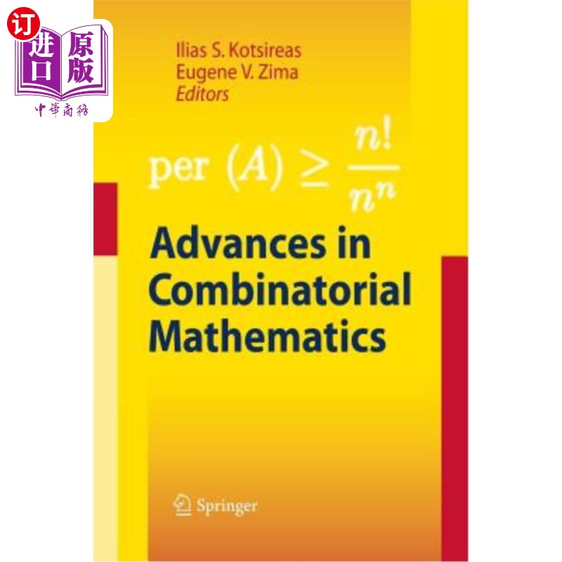 海外直订Advances in Combinatorial Mathematics: Proceedings of the Waterloo Workshop in C 组合数学的进展：2008年滑铁