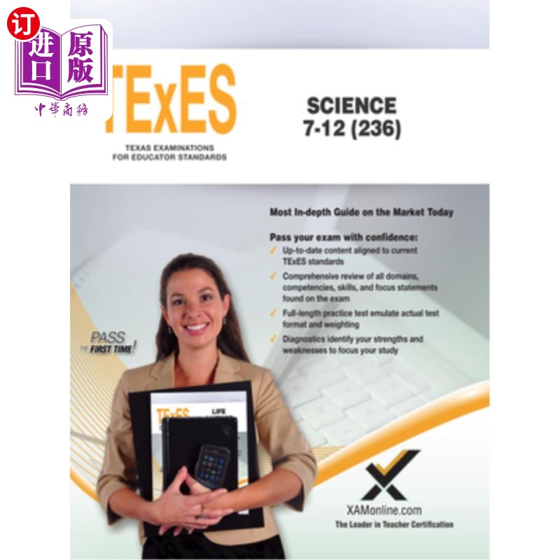 海外直订TExES Science 7-12 (236) 德克萨斯州科学院7-12（236）
