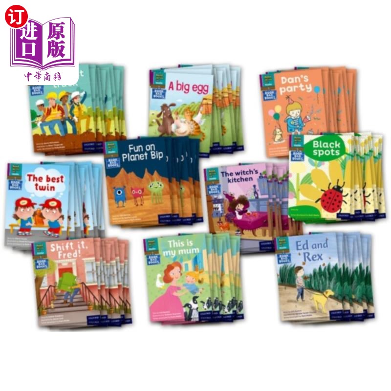 海外直订Read Write Inc. Phonics Book Bag Books: Purple Set 2 Pack of 100 读写公司语音书包书:紫色2套故事书100包