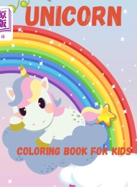 海外直订Unicorn Coloring Book for Kids: UNICORN COLORING BOOK FOR KIDS Age 3-6, 53 adora 独角兽儿童着色书:独角兽着