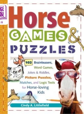海外直订Horse Games & Puzzles for Kids: 102 Brainteasers, Word Games, Jokes & Riddles, P 儿童马游戏和智力测验：102