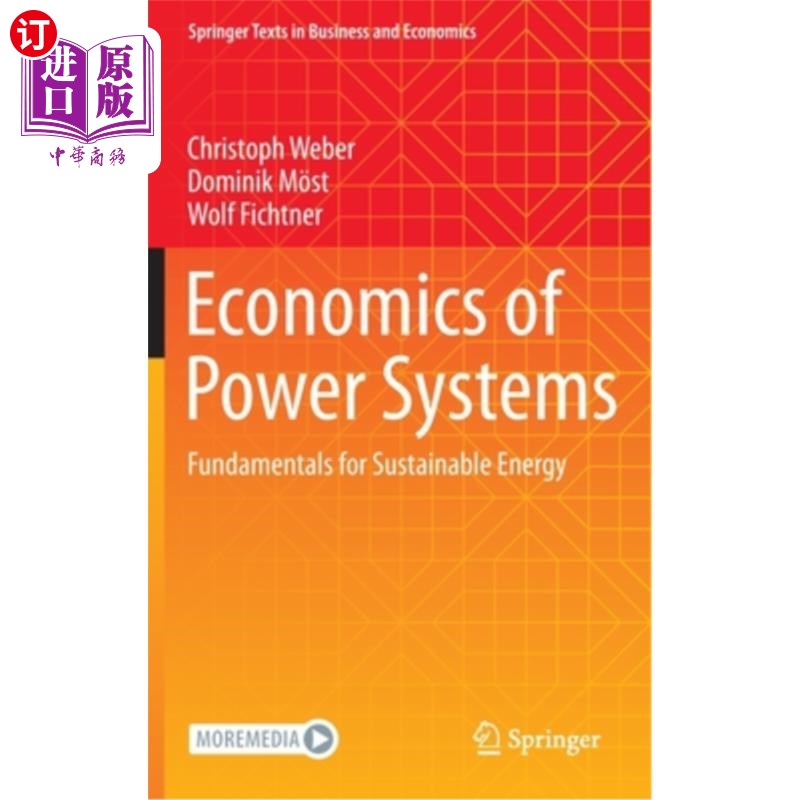 海外直订Economics of Power Systems: Fundamentals for Sustainable Energy 电力系统经济学:可持续能源基础