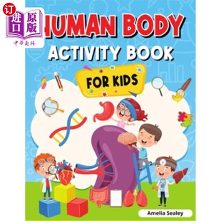 海外直订Human Body Activity Book for Kids: Kids Anatomy Book 儿童人体活动书:儿童解剖学书