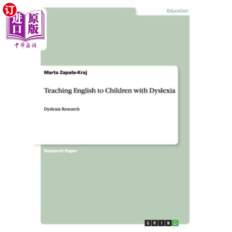海外直订Teaching English to Children with Dyslexia 阅读障碍儿童的英语教学