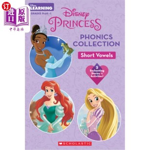 Collection 迪士尼 音 Bind Princess Phonics Vowels Short 短元 海外直订Disney Disney 迪士尼公主拼读集 Learning