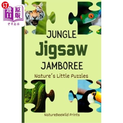 海外直订Jungle Jigsaw Jamboree: A Fun Animal Guessing Game for Kids 丛林拼图大会：一个有趣的动物猜谜游戏的孩子