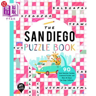 海外直订The San Diego Puzzle Book: 90 Word Searches, Jumbles, Crossword Puzzles, and Mor 圣地亚哥拼图书:90词搜索，J