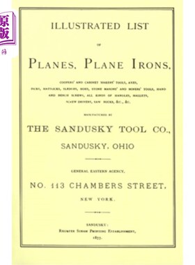 海外直订Sandusky Tool Co. 1877 Catalog 桑达斯基工具公司1877目录