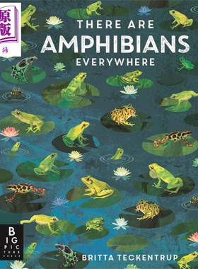 无处不在的两栖动物 Britta Teckentrup There Are Amphibians Everywhere 英文原版 儿童科普动物绘本 进口童书【中商原版】