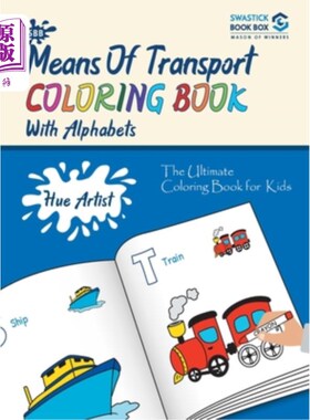 海外直订SBB Hue Artist - Trasport Colouring Book SBB Hue艺术家-运输着色书