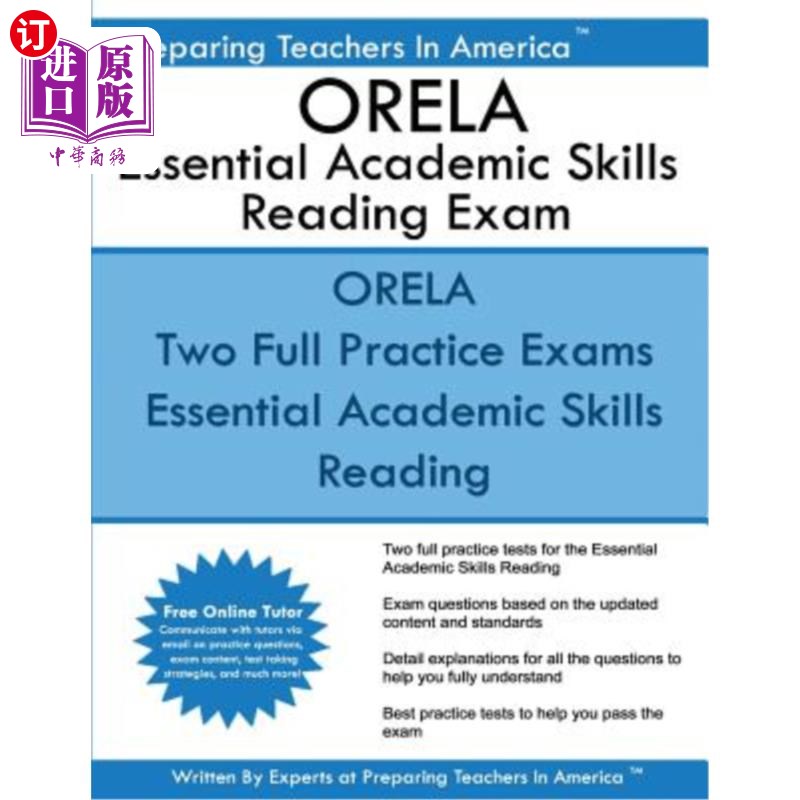 海外直订ORELA Essential Academic Skills Reading Exam: ORELA NES 001 Essential Academic S ORELA基本学术技