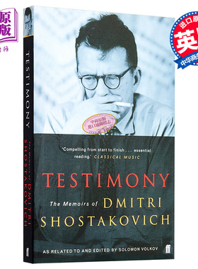 Testimony Dmitri Dmitrievich Shostakovich 豆瓣高分 英文原版 见证 肖斯塔科维奇回忆录【中商原版】