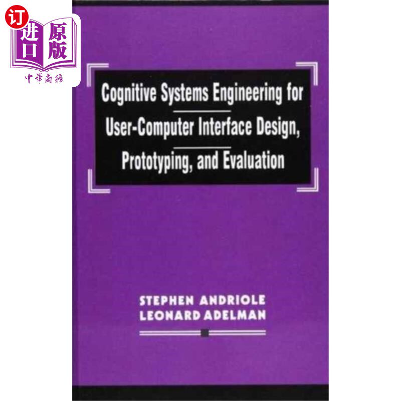 海外直订Cognitive Systems Engineering for User-computer ... 用户-计算机界面设计、原型制作和评估的认知系统工程