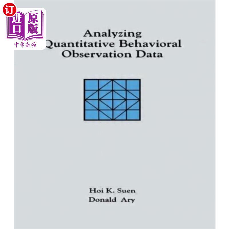 海外直订Analyzing Quantitative Behavioral Observation Da... 分析定量行为观察数据