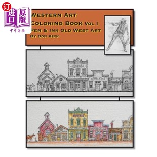 Book 第一卷 West Art Coloring Vol Pen 西方艺术画册：笔墨旧西方艺术 海外直订Western Ink Old