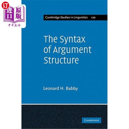 海外直订The Syntax of Argument Structure 论论元结构的句法