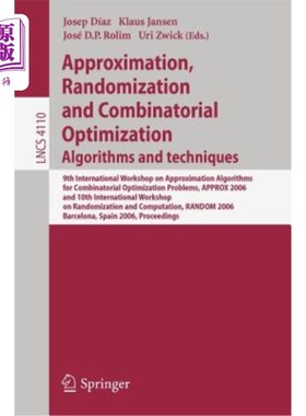 海外直订Approximation, Randomization and Combinatorial Optimization: Algorithms and Tech 近似、随机化和组合优化：算