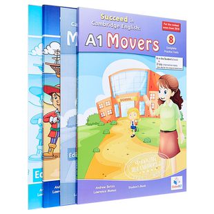 现货 剑桥国际少儿英语YLE考试教材自学套装含学习手册及十套真题附音频答案 Movers Pack (Succeed in Mover & i-Start)