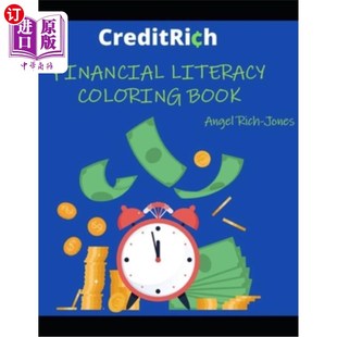 海外直订CreditRich Financial Literacy Coloring Book: 200+ Pages of Fun for All Ages CreditRich金融知识涂