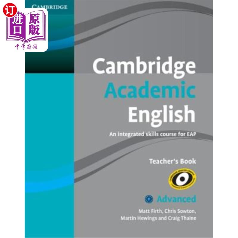 海外直订Cambridge Academic English C1 Advanced Teacher's Book: An Integrated Skills Cour 剑桥学术英语C1高级