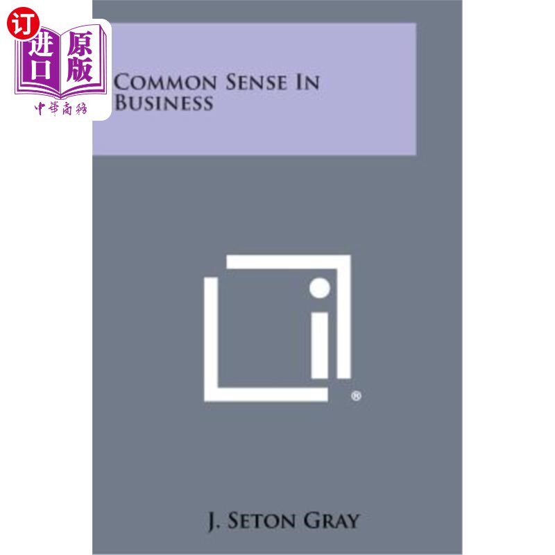 海外直订Common Sense in Business 商业常识