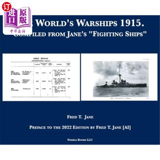 海外直订The World's Warships 1915: Compiled from Jane's Fighting Ships 世界战舰1915:编辑自简氏战舰