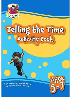 英国CGP教辅 5-7岁新认识时间活动书 New Telling the Time Activity Book for Ages 5-7 家庭学习含答案英文原版【中商原版】