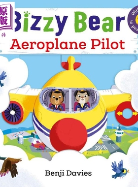 现货 小熊很忙：14 Bizzy Bear：Aeroplane Pilot 操作书 纸板书 游戏书 亲子绘本 关于飞行的一切 4~6岁 英文原版【中商原版】