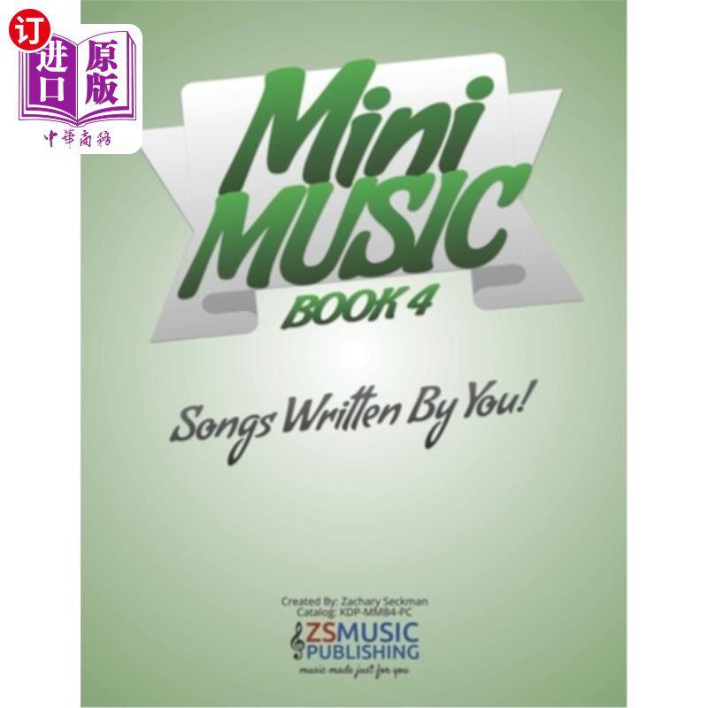 海外直订Mini Music Book 4: An Easy-Peasy book for Easy-Peasy Composing 迷你音乐书4:Easy-Peasy为Easy-Peasy作曲的书