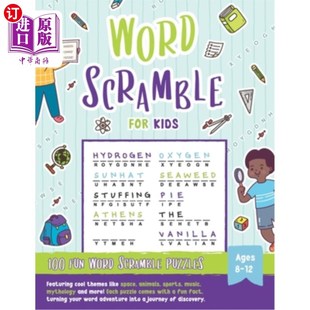 Kids Ages 12岁儿童 Scramble 文字游戏 适合8 For 海外直订Word