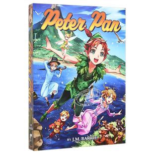 小飞侠日漫插图版 Manga Illustrated Classics Peter Pan 英文原版 J M Barrie 可搭爱丽丝梦游仙境日漫插图版