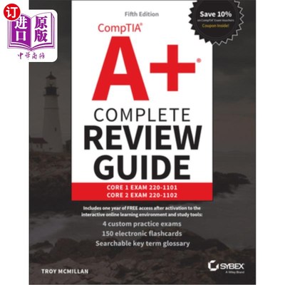 海外直订Comptia A+ Complete Review Guide: Core 1 Exam 220-1101 and Core 2 Exam 220-1102 Comptia A+完
