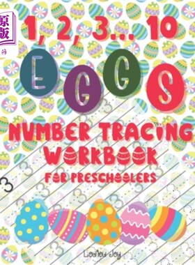 海外直订1, 2, 3... 10 eggs Number Tracing Workbook for Preschoolers: Number Activities f 1、2、3……幼儿数字追踪练