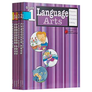 Harcourt Family Learning Language 系列 Flash Kids Language Arts Grade 1-6 英文原版 哈考特家庭英语学习练习册 语言艺术等级