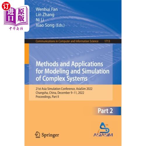 海外直订Methods and Applications for Modeling and Simula... 复杂系统建模与仿真的方法与应用