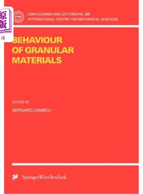海外直订Behaviour of Granular Materials 粒状材料的行为