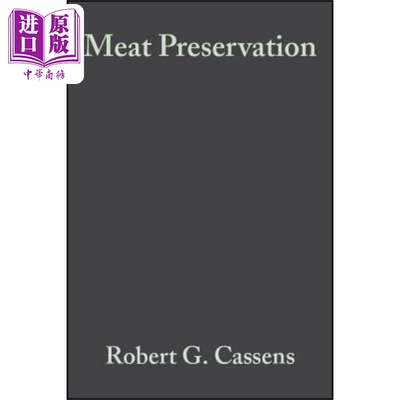 现货 肉类保存 防止损失并确保安全 Meat Preservation 英文原版 Robert Cassens 中商原版