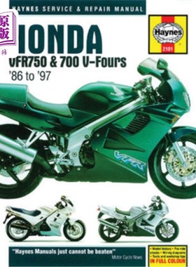 海外直订Honda Vfr750 & 700 V-Fours 1986 Thru 1997 本田Vfr750和700 V-Fours 1986年至1997年