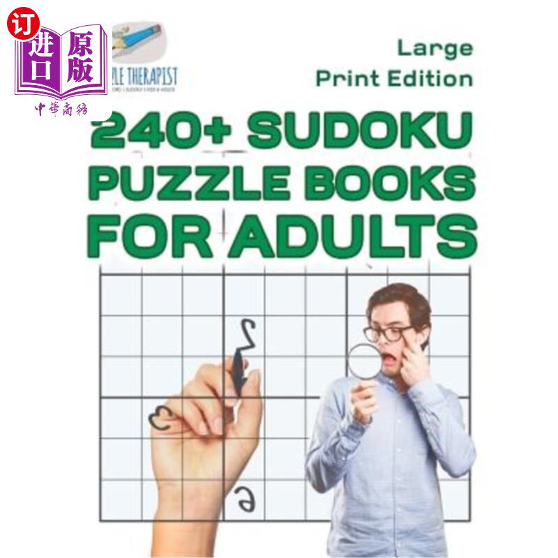 海外直订240+ Sudoku Puzzle Books for Adults Large Print Edition 240多本成人数独益智书-大型印刷版