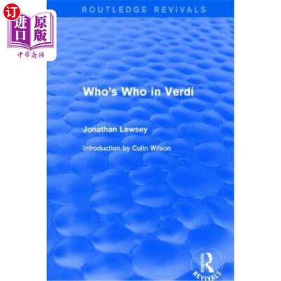 海外直订Who's Who in Verdi 威尔第的谁是谁