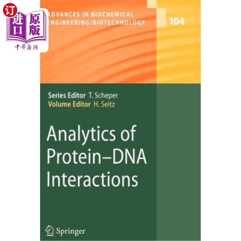 海外直订Analytics of Protein-DNA Interactions 蛋白质与DNA相互作用的分析