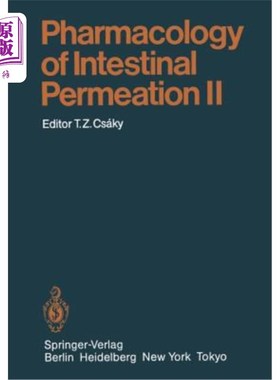 海外直订医药图书Pharmacology of Intestinal Permeation II 肠道渗透药理学2