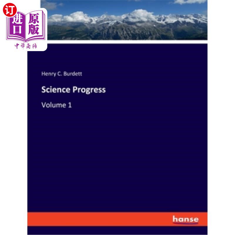 海外直订Science Progress: Volume 1 科学进步:卷一