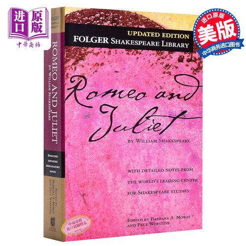 【中商原版】罗密欧与朱丽叶 英文原版 Romeo and Juliet 威廉 莎士比亚 四大悲剧 世界名著 经典小说 福尔杰莎士比亚图书馆