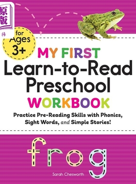 英文原版我的第一本学前阅读练习册 My First Learn-To-Read Preschool Workbook 英语自然拼读单词故事教辅图书【中商原版】