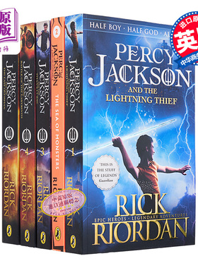 Percy Jackson 波西杰克逊和奥林匹斯英雄5本套装 第一季 英文原版 英版平装 Rick Riordan 神火之盗 可搭哈利波特英语原版